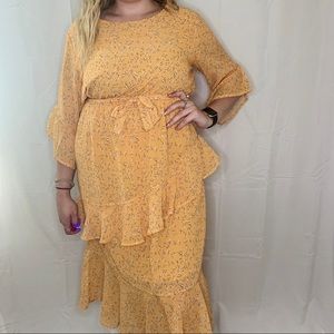 Ruffled maxi dress